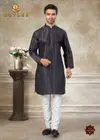 Outluk Vol 141 Silk Digital Printed Kurta And Pajama Mens Wear Manufacturers 141001 To 141008